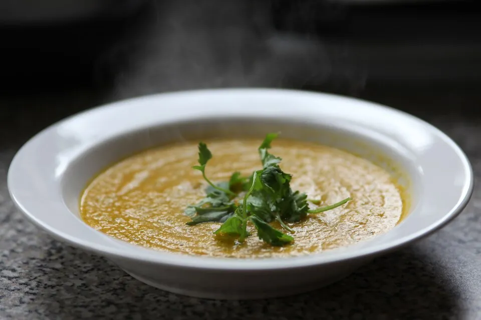 Crema de zanahoria y naranja
