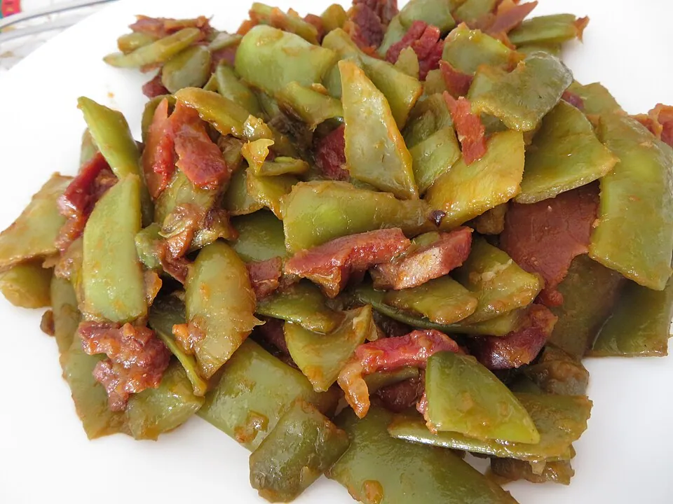 Judías verdes con patata y jamón