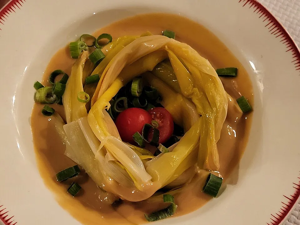 Puerros con vinagreta